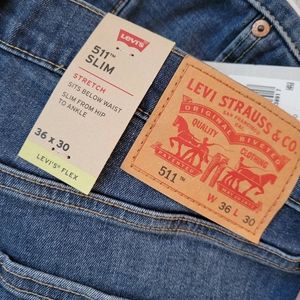 LEVIS flex new with tags mens 511 slim 36x30 jeans